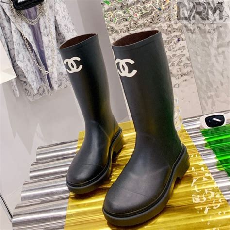 chanel rain boots size 36